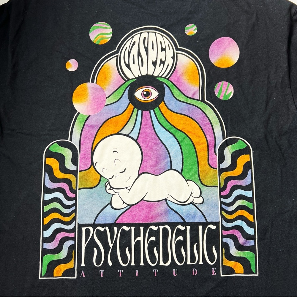 CASPER Psychedelic Attitude Men’s T-Shirt shirt sleeve size medium NEW